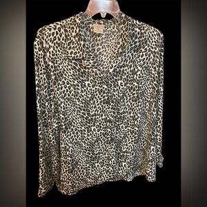 Allison Daley Leopard Print Women's Top - Size 22W
